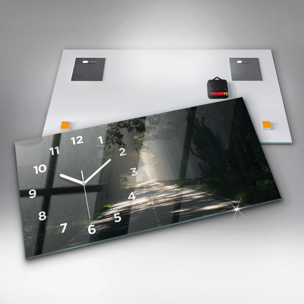 Orologi orizzontali Strada forestale e strisce di sole