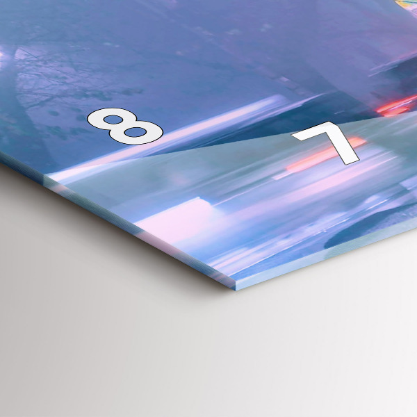 Orologio rettangolare Varsavia nella nebbia