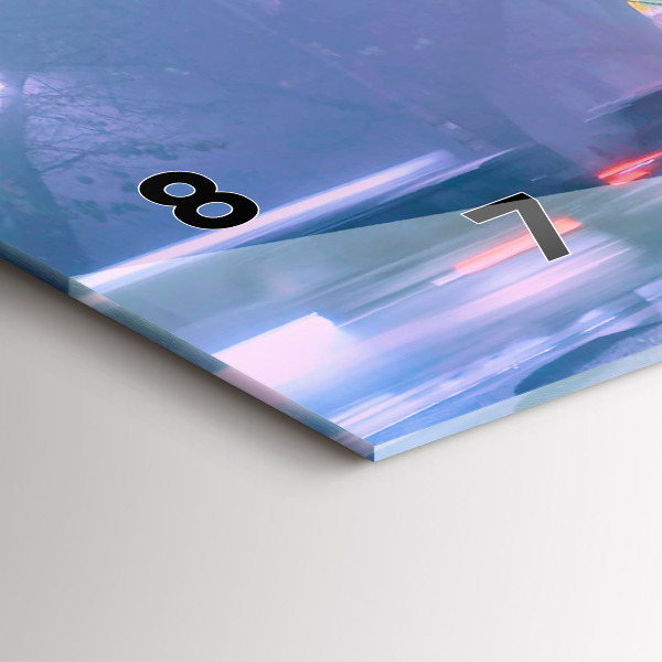 Orologio rettangolare Varsavia nella nebbia