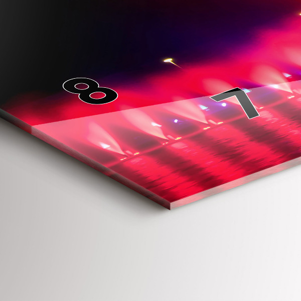 Orologio rettangolare Fontana di Wroclaw di notte