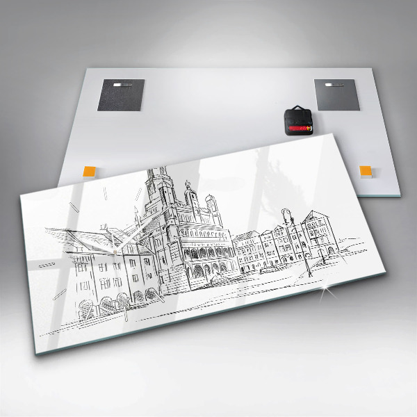 Orologi orizzontali Schizzo della città vecchia di Poznań