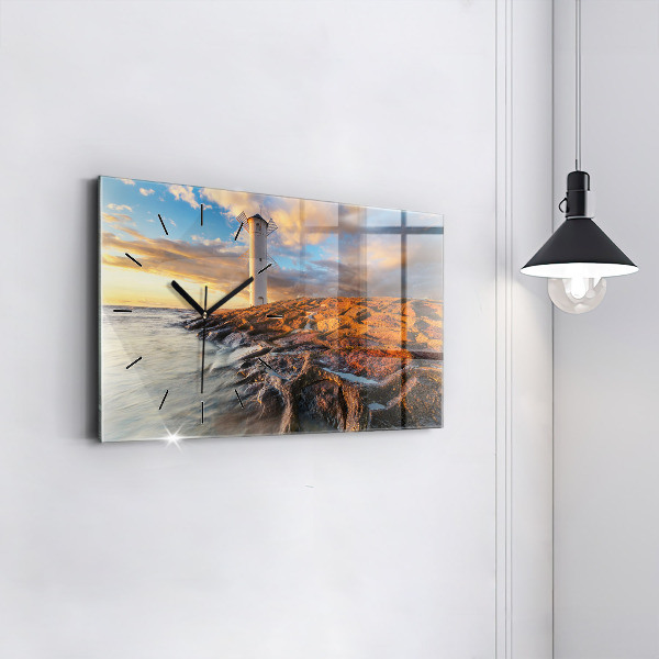 Orologio rettangolare Il Faro e il Mar Baltico