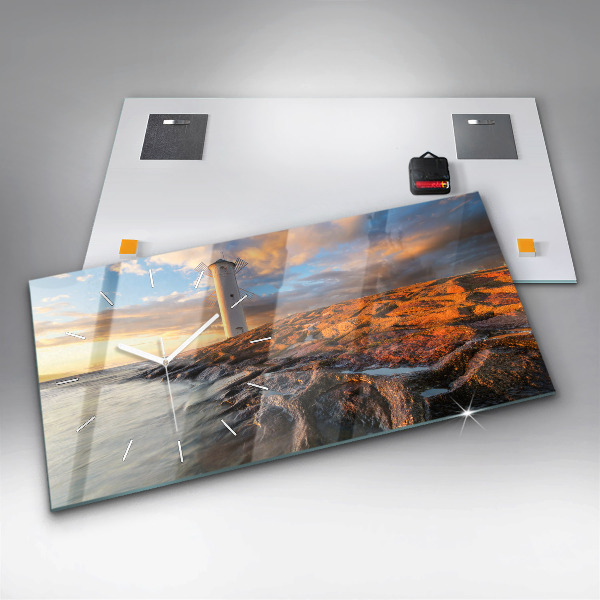 Orologio rettangolare Il Faro e il Mar Baltico