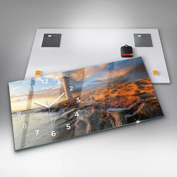 Orologio rettangolare Il Faro e il Mar Baltico