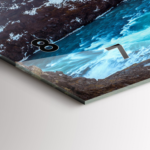 Orologio rettangolare Cascata Gullfoss in Islanda