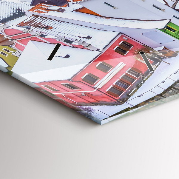 Orologio rettangolare Panorama della città in inverno