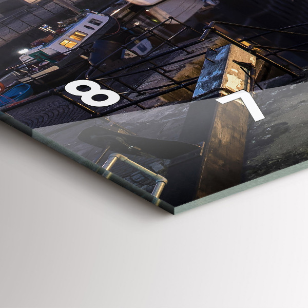 Orologio rettangolare La città illuminata di notte