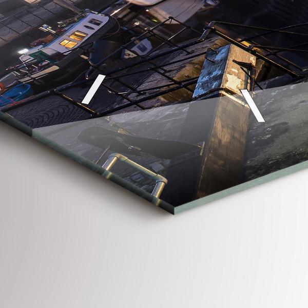 Orologio rettangolare La città illuminata di notte