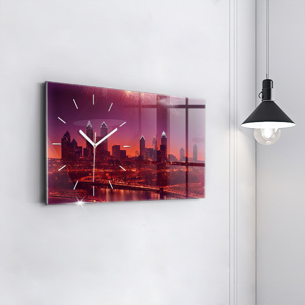 Orologi orizzontali La città di Filadelfia di notte