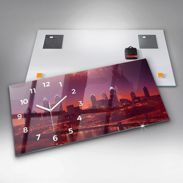 Orologi orizzontali La città di Filadelfia di notte