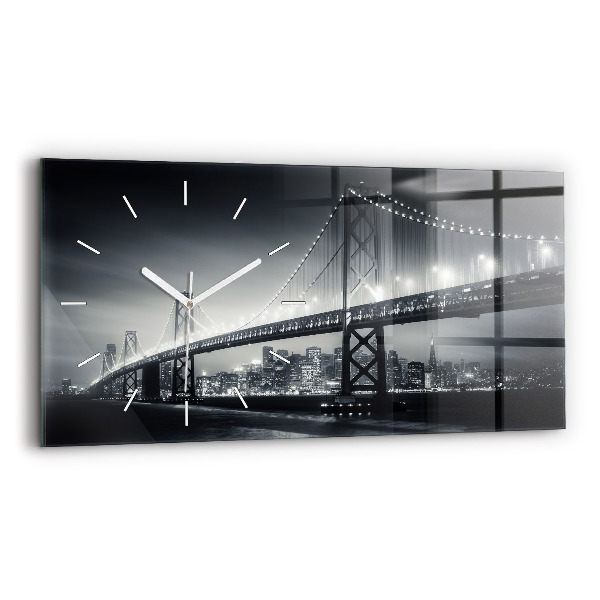 Orologio rettangolare Ponte di San Francisco di notte