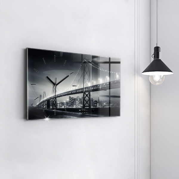 Orologio rettangolare Ponte di San Francisco di notte
