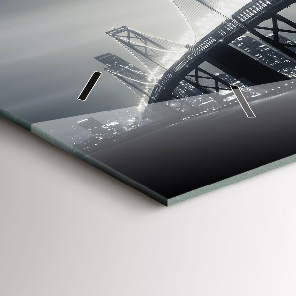 Orologio rettangolare Ponte di San Francisco di notte