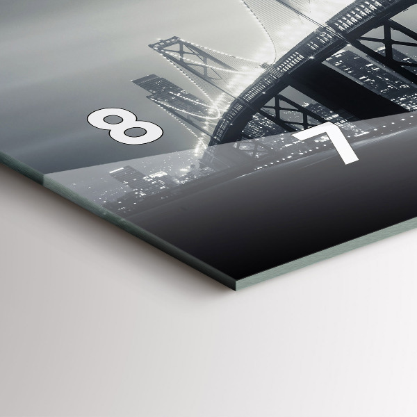 Orologio rettangolare Ponte di San Francisco di notte