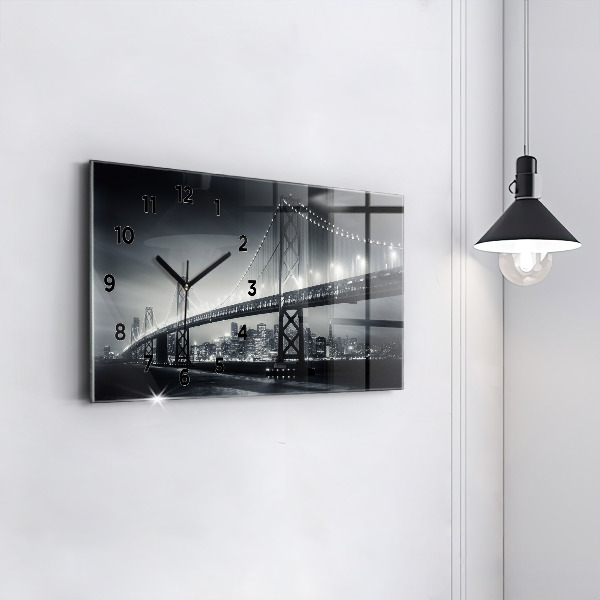 Orologio rettangolare Ponte di San Francisco di notte