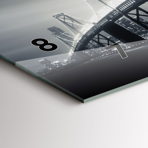 Orologio rettangolare Ponte di San Francisco di notte