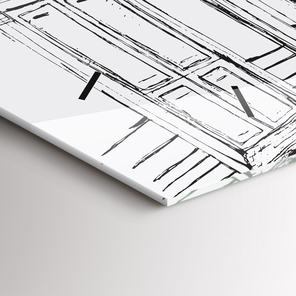 Orologio rettangolare Disegno della città della Provenza