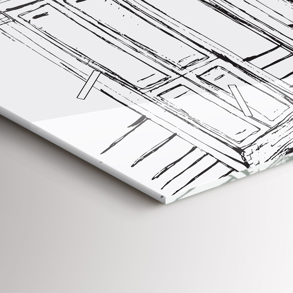 Orologio rettangolare Disegno della città della Provenza