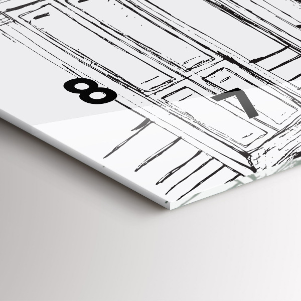 Orologio rettangolare Disegno della città della Provenza