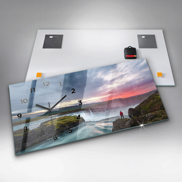 Orologio rettangolare Paesaggio con cascata