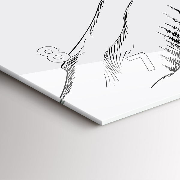 Orologio rettangolare Montagne disegnate