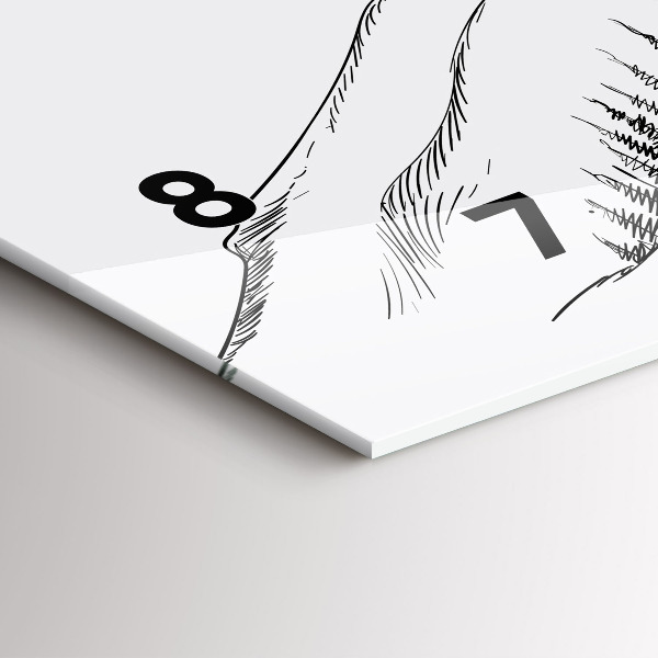 Orologio rettangolare Montagne disegnate