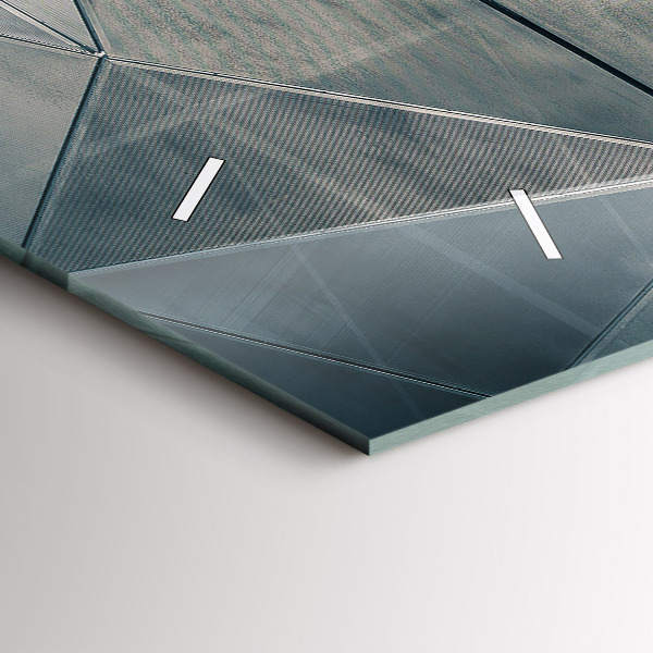 Orologio rettangolare Triangoli astratti in metallo