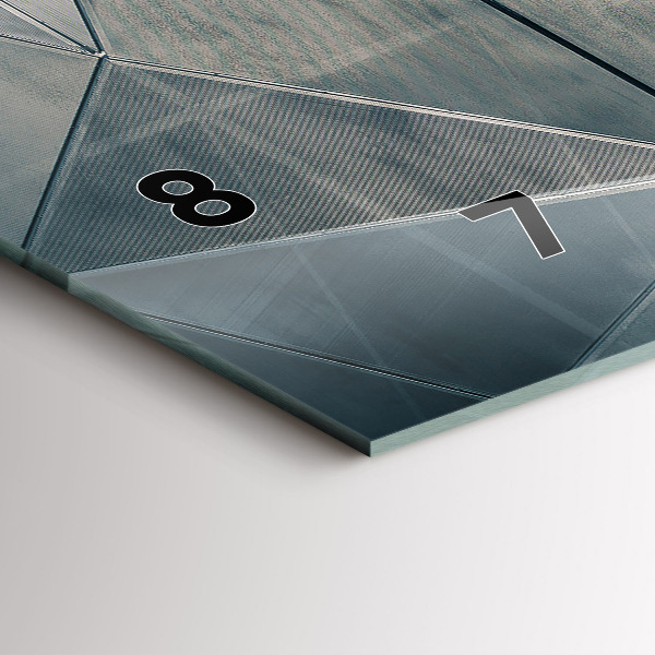 Orologio rettangolare Triangoli astratti in metallo