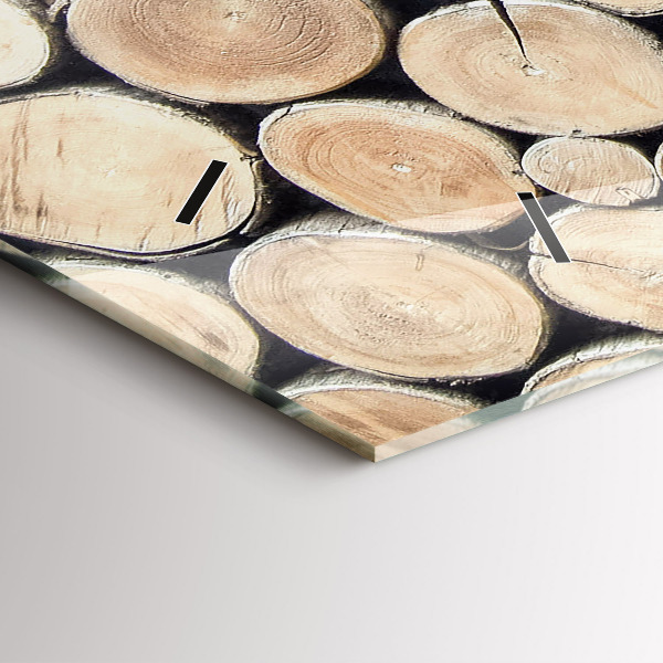 Orologio rettangolare Ceppi d'albero tagliati