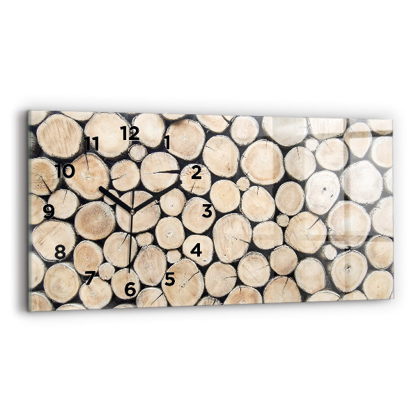 Orologio rettangolare Ceppi d'albero tagliati