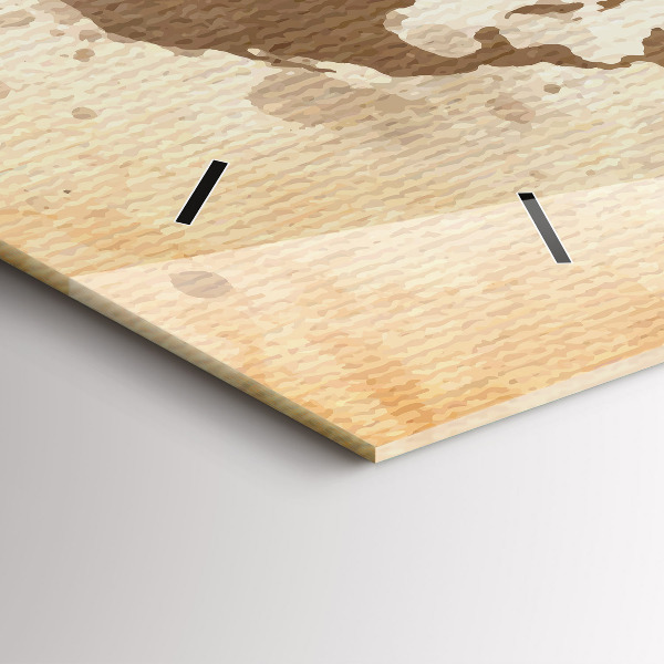 Orologio rettangolare Mappa dipinta del mondo