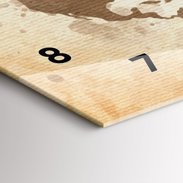 Orologio rettangolare Mappa dipinta del mondo