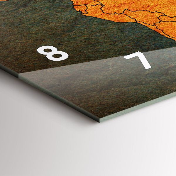 Orologio rettangolare Mappa del mondo