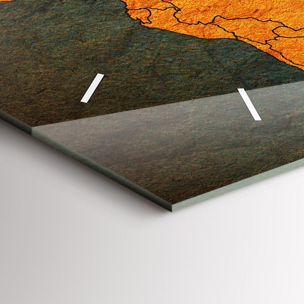 Orologio rettangolare Mappa del mondo