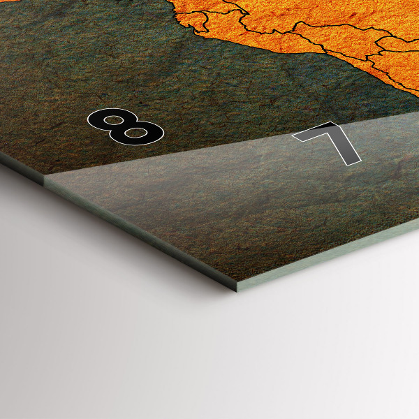 Orologio rettangolare Mappa del mondo