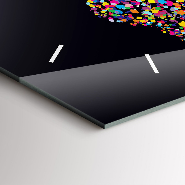 Orologio rettangolare Mappa del mondo fatta di punti