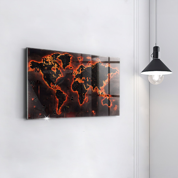 Orologi orizzontali Mappa del mondo