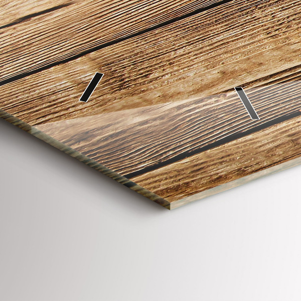 Orologio rettangolare Tavole di legno