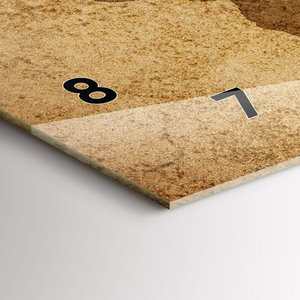 Orologio rettangolare Mappa del mondo d'epoca