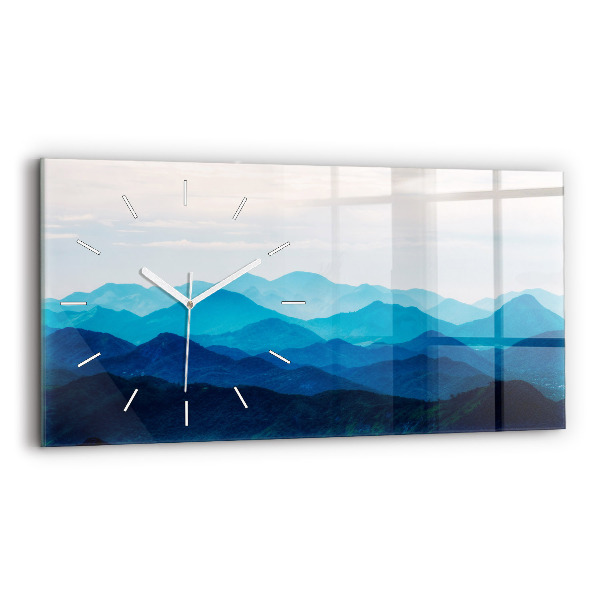 Orologio rettangolare Montagne acquerellate