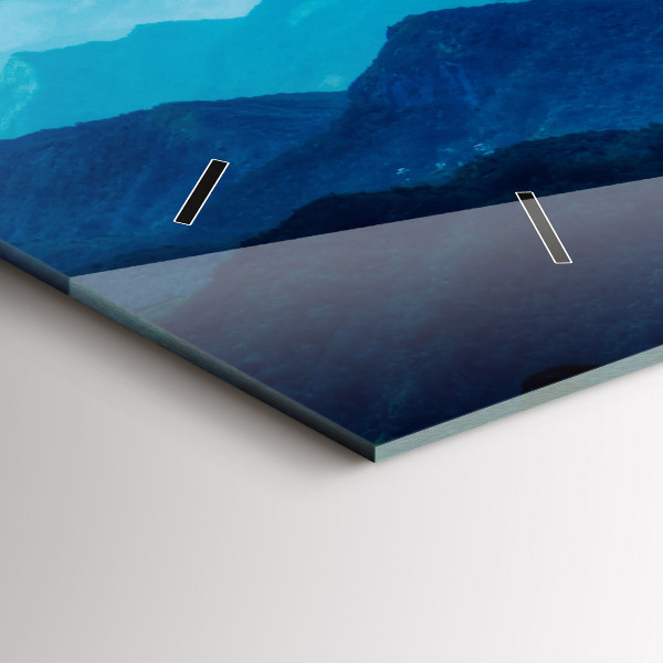 Orologio rettangolare Montagne acquerellate