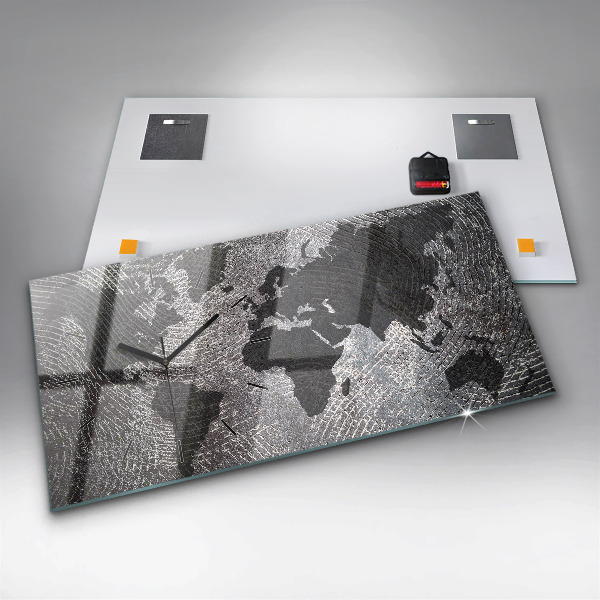 Orologi orizzontali Mappa del mondo in cemento