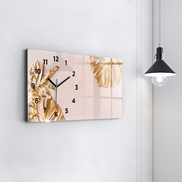 Orologi orizzontali Foglie tropicali dorate
