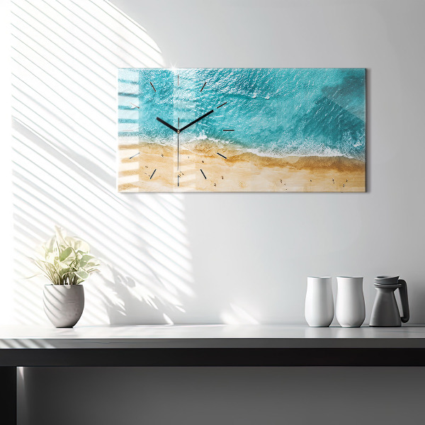 Orologi orizzontali gente spiaggia mare