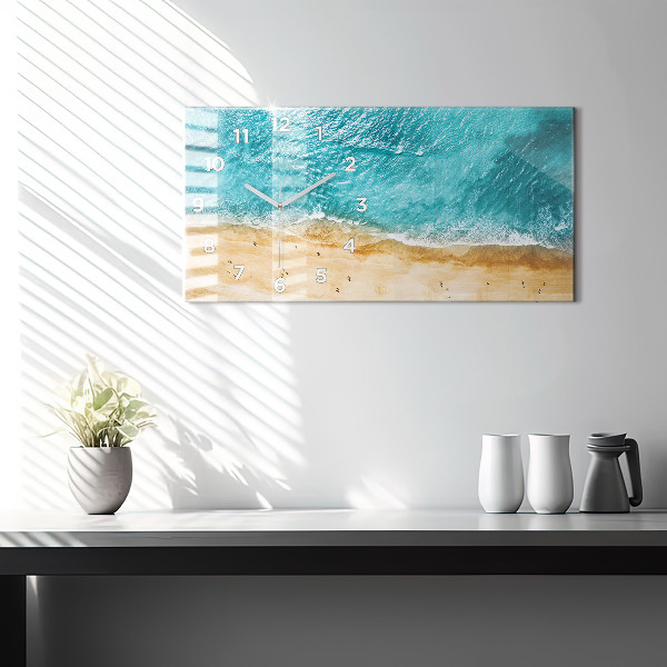 Orologi orizzontali gente spiaggia mare