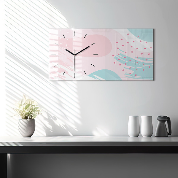 Orologio rettangolare Astrazione pastello