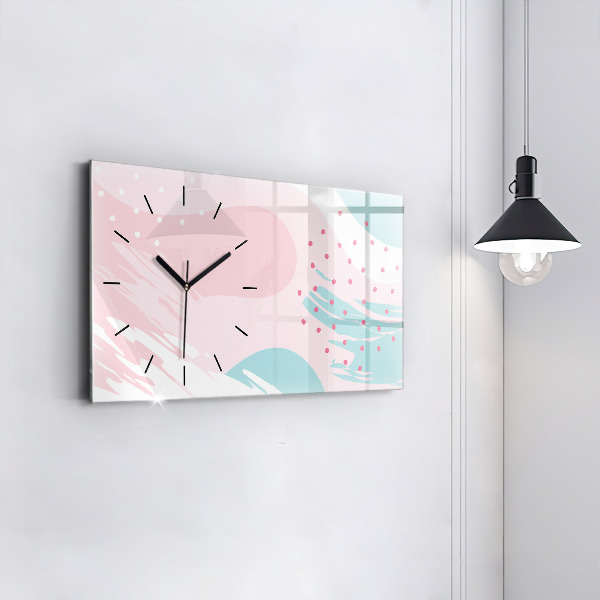 Orologio rettangolare Astrazione pastello