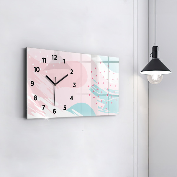 Orologio rettangolare Astrazione pastello