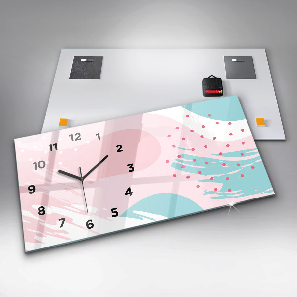 Orologio rettangolare Astrazione pastello