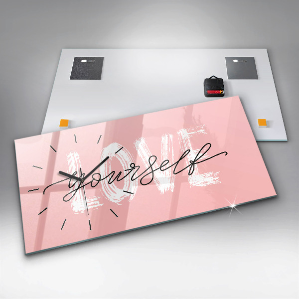 Orologio rettangolare La scritta Ama te stesso